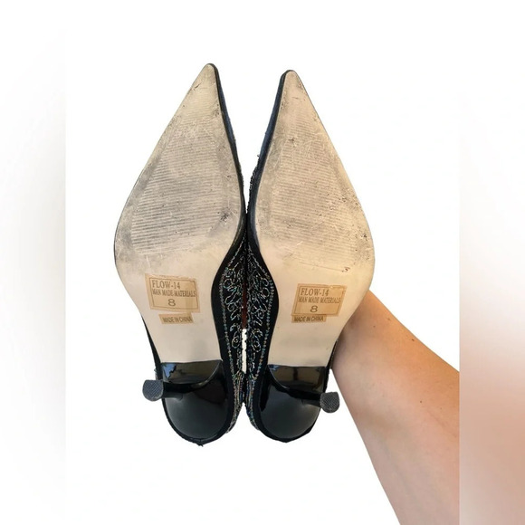 Shiekh pointed toe beaded embroidered heels - Picture 5 of 5